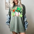 Baseball St Patricks Day Lucky Baseball Player Shamrock Women's Comfort Colors T-Shirt Berry Baseball St Patricks Day Lucky Baseball Player Shamrock Women's Comfort Colors T-Shirt Berry