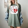 Bleached Custom Baseball Mom Number 55 Heart For Mom Women's Comfort Colors T-Shirt Berry