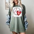 Bleached Custom Baseball Mom Number 6 Heart For Mom Women's Comfort Colors T-Shirt Berry Bleached Custom Baseball Mom Number 6 Heart For Mom Women's Comfort Colors T-Shirt Berry