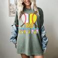 Bonus Mom Of Both Half Baseball Softball Ice Cream Drip Women's Comfort Colors T-Shirt Berry Bonus Mom Of Both Half Baseball Softball Ice Cream Drip Women's Comfort Colors T-Shirt Berry