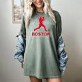 Boston Lovers Skyline Retro Baseball Heartbeat Men Women Women's Comfort Colors T-Shirt Berry Boston Lovers Skyline Retro Baseball Heartbeat Men Women Women's Comfort Colors T-Shirt Berry