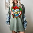 Christmas Baseball Ice Cream Drip Santa Baseball Player Kids Women's Comfort Colors T-Shirt Berry