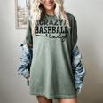 Crazy Baseball Lady Baseball Mom Sporty Humor Women's Comfort Colors T-Shirt Berry