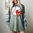 Custom Baseball Mom Number 17 Heart For Mom Mommy Premium Women's Comfort Colors T-Shirt Berry Custom Baseball Mom Number 17 Heart For Mom Mommy Premium Women's Comfort Colors T-Shirt Berry