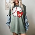 Custom Baseball Mom Number 28 Heart For Mom Mommy Women's Comfort Colors T-Shirt Berry