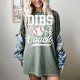 Dibs On The Coach Coach's Wife Quote Baseball Mom Women's Comfort Colors T-Shirt Berry