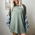 Everything Hurts Baseball Blue Women's Comfort Colors T-Shirt Berry Everything Hurts Baseball Blue Women's Comfort Colors T-Shirt Berry
