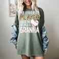 My Favorite Player Calls Me Granna Baseball Leopard Women's Comfort Colors T-Shirt Berry