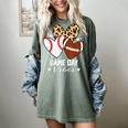 Game Day Vibes Football Baseball Mom Heart Women's Comfort Colors T-Shirt Berry Game Day Vibes Football Baseball Mom Heart Women's Comfort Colors T-Shirt Berry