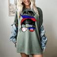 Haitian Baseball Mom Haiti Flag Baseball Girl Women's Comfort Colors T-Shirt Berry