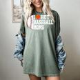 I Heart Hot Baseball Moms Women's Comfort Colors T-Shirt Berry