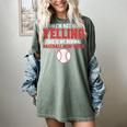 I'm Not Yelling This Is My Normal Baseball Mom Voice Women's Comfort Colors T-Shirt Berry