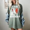 It's My 8th Birthday Baseball Football Heart 8 Year Old Women's Comfort Colors T-Shirt Berry