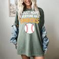 I Just Hope Everyone Has Snacks Baseball Game Day Fan Women's Comfort Colors T-Shirt Berry I Just Hope Everyone Has Snacks Baseball Game Day Fan Women's Comfort Colors T-Shirt Berry