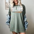 Let Me Through My Son Is Out There Baseball Mom Women's Comfort Colors T-Shirt Berry