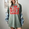 I Am In Love With A Gamer Cute Valentines Day Gamer Couple Raglan Baseball Tee Women's Comfort Colors T-Shirt Berry