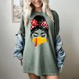 Messy Bun Baseball Mom Turkey Face Matching Thanksgiving Women's Comfort Colors T-Shirt Berry Messy Bun Baseball Mom Turkey Face Matching Thanksgiving Women's Comfort Colors T-Shirt Berry