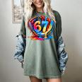 Number 67 Baseball Glove Ice Cream Drip Six Seven Meme Women's Comfort Colors T-Shirt Berry