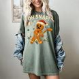 Oh Snap Gingerbreadman Christmas Baseball Women's Comfort Colors T-Shirt Berry