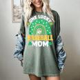 One Lucky Baseball Mom St Patricks Day Rainbow Mother Mama Women's Comfort Colors T-Shirt Berry