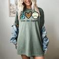 Peace Love Baseball Lover Motif For Women Pink Baseball Mom Women's Comfort Colors T-Shirt Berry