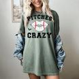 Pitches Be Crazy Baseball Moms Softball Players Hey Batter Women's Comfort Colors T-Shirt Berry Pitches Be Crazy Baseball Moms Softball Players Hey Batter Women's Comfort Colors T-Shirt Berry