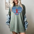 Primitive Patriotic American Baseball Mom Softball Dingers Women's Comfort Colors T-Shirt Berry