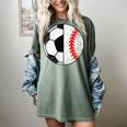 Soccer Baseball Player Soccer Baseball Mom Women's Comfort Colors T-Shirt Berry