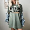 My Son Will Be On The Field Baseball Mom Women's Comfort Colors T-Shirt Berry My Son Will Be On The Field Baseball Mom Women's Comfort Colors T-Shirt Berry