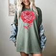 Sporty Rose Graphic With Baseball And Rugby Ball Petals Women's Comfort Colors T-Shirt Berry Sporty Rose Graphic With Baseball And Rugby Ball Petals Women's Comfort Colors T-Shirt Berry