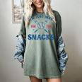 Spring 2024 Season Cute Baseball Mom Here For The Snacks Women's Comfort Colors T-Shirt Berry