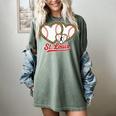 St Louis Leopard Heart Baseball Batter Boys Fan Women's Comfort Colors T-Shirt Berry