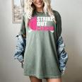 Strike Out Cancer Breast Cancer Awareness Baseball Warrior Women's Comfort Colors T-Shirt Berry Strike Out Cancer Breast Cancer Awareness Baseball Warrior Women's Comfort Colors T-Shirt Berry