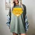 Strike Out Childhood Cancer Boys Baseball Drip Gold Ribbon Women's Comfort Colors T-Shirt Berry