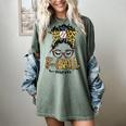 T Ball Mom Messy Bun Leopard Baseball Mom Leopard Women's Comfort Colors T-Shirt Berry