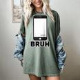 Texted First Bruh Seen Message Valentine's Day Humor Raglan Baseball Tee Women's Comfort Colors T-Shirt Berry
