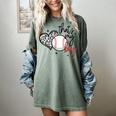 That's My Boy Leopard Heart Baseball Mom Women's Comfort Colors T-Shirt Berry