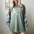 Valentines Day Baseball Batter Silhouette Heart Women's Comfort Colors T-Shirt Berry