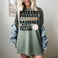 Weekend Forecast Baseball Baseball Mom Women's Comfort Colors T-Shirt Berry Weekend Forecast Baseball Baseball Mom Women's Comfort Colors T-Shirt Berry