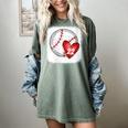 Womens Bleached Custom Baseball Mom Number 22 Heart For Mom Women's Comfort Colors T-Shirt Berry