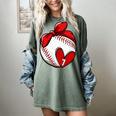 Womens Custom Baseball Mom Number 7 Heart For Mom Mommy Premium Women's Comfort Colors T-Shirt Berry