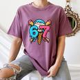 67 Baseball Ice Cream Drip Player Women's Comfort Colors T-Shirt Blue Jean