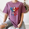 American Baseball Drip Graffiti Ball And Bat Women's Comfort Colors T-Shirt Blue Jean American Baseball Drip Graffiti Ball And Bat Women's Comfort Colors T-Shirt Blue Jean