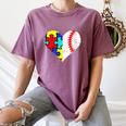 Autism Baseball Heart Autism Puzzle Baseball Mom Women's Comfort Colors T-Shirt Blue Jean Autism Baseball Heart Autism Puzzle Baseball Mom Women's Comfort Colors T-Shirt Blue Jean