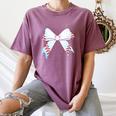 Baseball Bow Baseball Mom Women Baseball Mama Premium Women's Comfort Colors T-Shirt Blue Jean