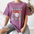 Baseball Christmas Ugly Sweater Santa Sport Men Kids Women's Comfort Colors T-Shirt Blue Jean