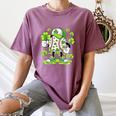Baseball Drip Ice Cream Shamrock Irish St Patricks Men Women's Comfort Colors T-Shirt Blue Jean