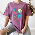 Baseball Love Drip Ice Cream Colorful Baseball Women's Comfort Colors T-Shirt Blue Jean Baseball Love Drip Ice Cream Colorful Baseball Women's Comfort Colors T-Shirt Blue Jean