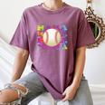 Baseball Mama Sport Women Proud Baseball Mom Premium Women's Comfort Colors T-Shirt Blue Jean