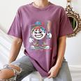 Baseball Mascot Attitude Graffiti Splash Bat Cap Women's Comfort Colors T-Shirt Blue Jean Baseball Mascot Attitude Graffiti Splash Bat Cap Women's Comfort Colors T-Shirt Blue Jean